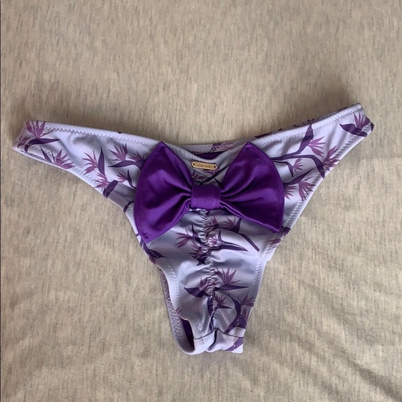 Aqua Swim Purple Bow Bikini Bottom - Picture 1 of 5